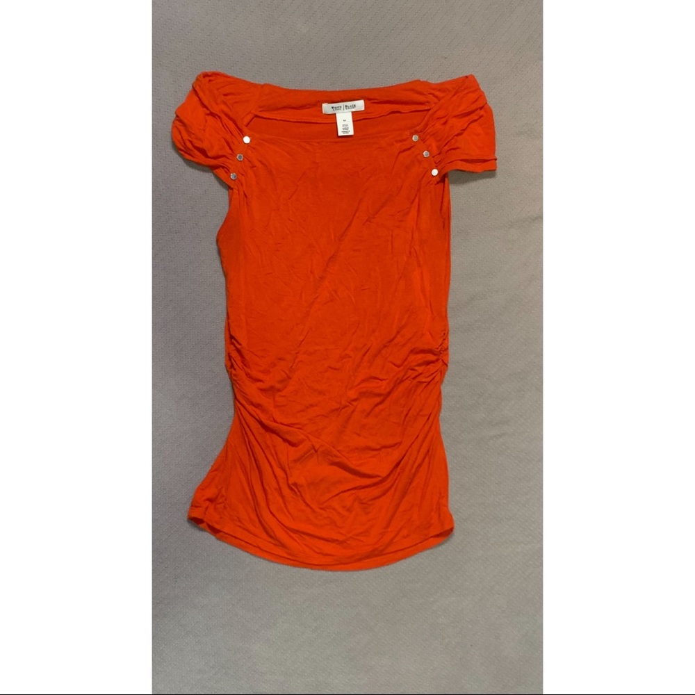 White House Black Market orange blouse